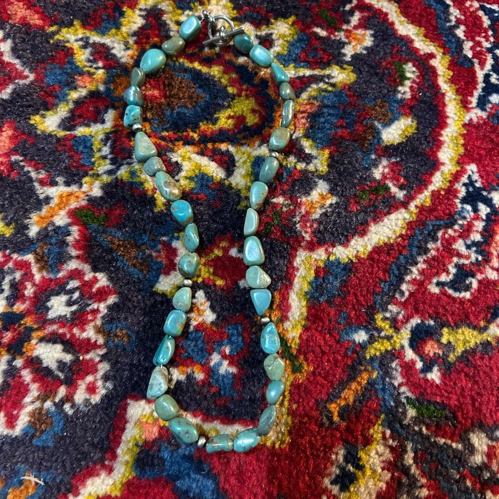 Turquoise and Navajo Pearl Necklace
